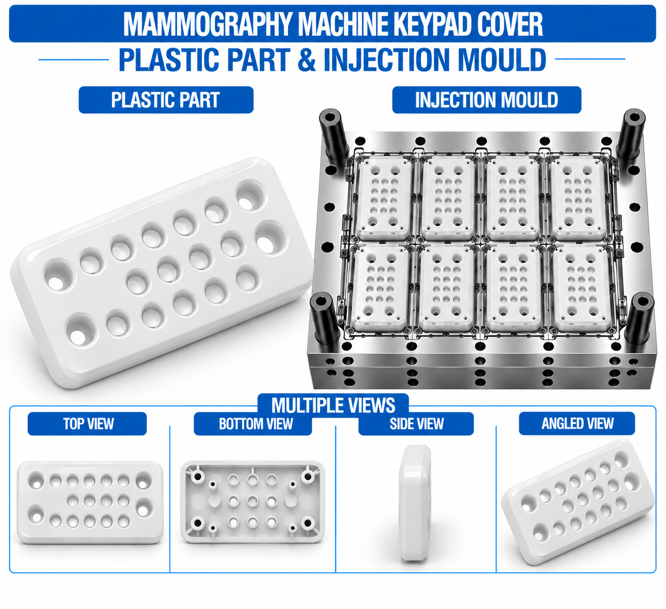 Mammography Machine Plastic Keypad Cover Mould and Moulding Service